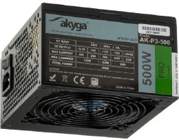 AKYGA Zasilacz ATX 500W Akyga Pro AK-P3-500 Fan12cm P8 5xSATA 2xPCI-E