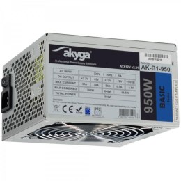 AKYGA Zasilacz ATX 950W Akyga Basic AK-B1-950 P4+4 PCI-E 6 pin i 6+2 pin 5x SATA 2x Molex APFC FAN 12cm