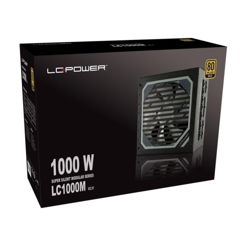 LC POWER Zasilacz LC-Power 1000W LC1000M V2.31 120mm 8xPCI-E 10xSATA 80+GOLD