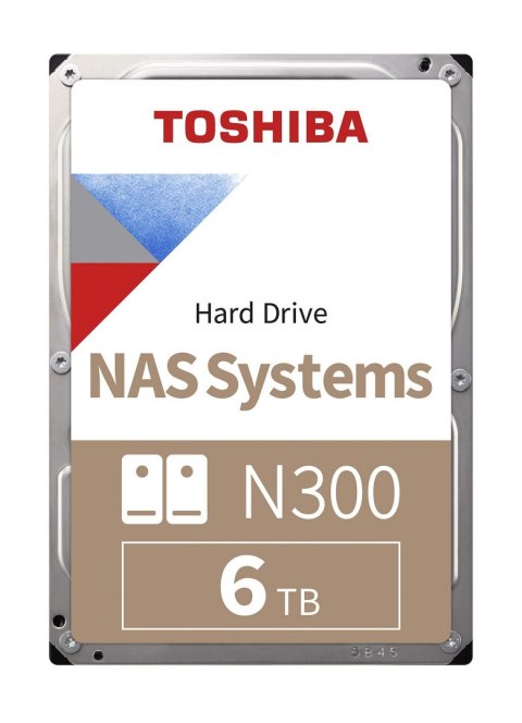 TOSHIBA Dysk Toshiba N300 HDWG460EZSTA 3,5" 6TB SATA 7200 256MB NAS