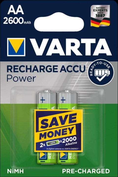 VARTA BATERIE Akumulatorki VARTA R2U AA 2600mAh 2szt