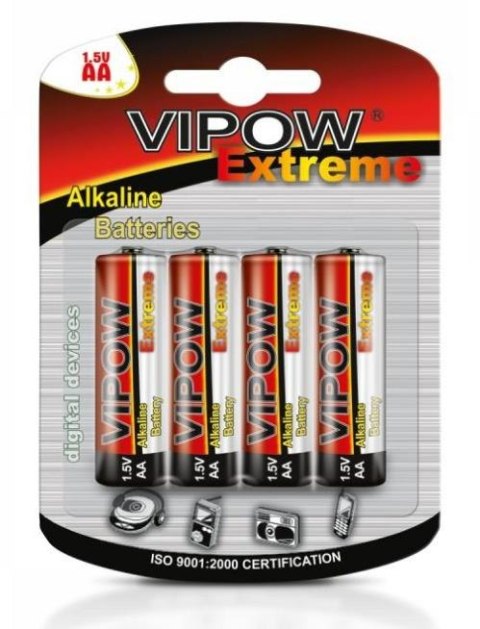 Vipow Baterie alkaliczne AA VIPOW Extreme LR06 4szt./bl.