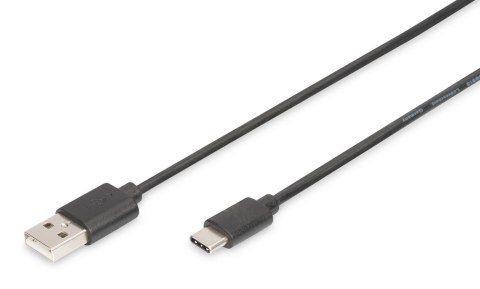 Digitus Kabel USB 2.0 DIGITUS HighSpeed Typ USB C/A M/M czarny 1m