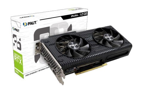 Palit Karta VGA Palit GeForce RTX 3060 Dual 12GB GDDR6 192bit HDMI 3xDP PCIe4.0