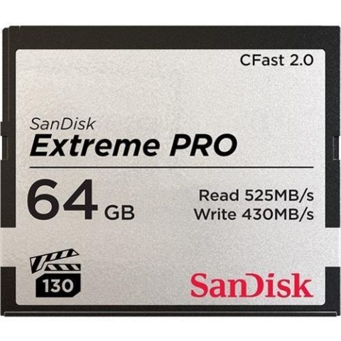 SanDisk Karta pamięci Compactflash SanDisk Extreme PRO 64GB 525/430 MB/s CFAST 2.0