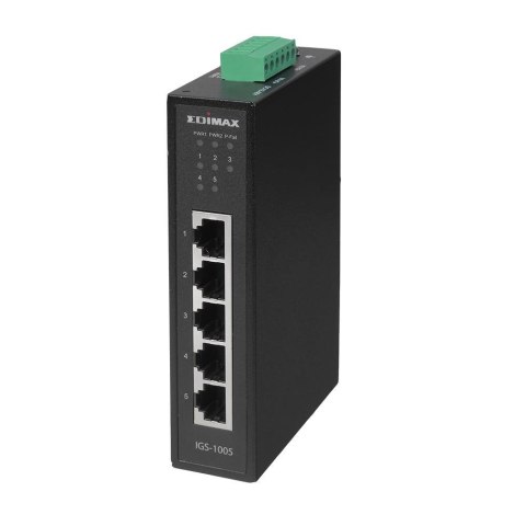 EDIMAX TECHNOLOGY Switch niezarządzalny Edimax IGS-1005 5x10/100/1000 przemysłowy DIN Rail