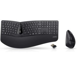 Perixx Zestaw bezprzewodowy klawiatura+mysz Perixx PERIDUO-605 Ergonomic czarny