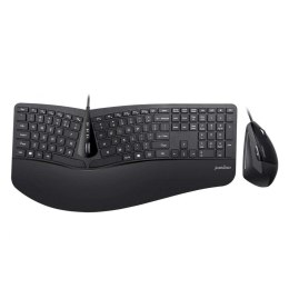 Perixx Zestaw przewodowy klawiatura+mysz Perixx PERIDUO-505 Ergonomic czarny