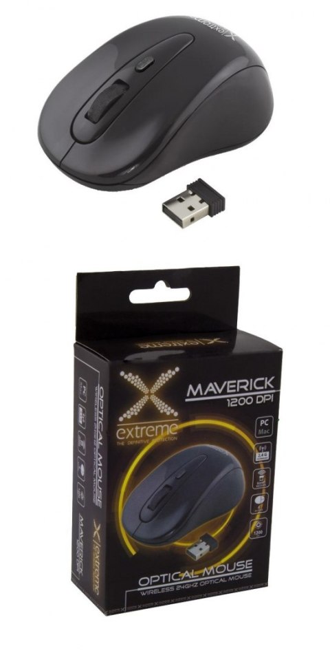 Extreme Mysz bezprzewodowa Extreme 3D MAVERICK optyczna 2,4GHz czarna