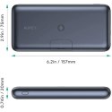 AUKEY PB-WL03 ultraszybki Power Bank | 20000 mAh | bezprzewodowe ładowanie Qi | LED | Power Deliwery 3.0 | Quick Charge 3.0 | 22.5W