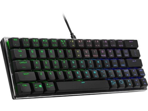 Coolermaster Klawiatura przewodowa Cooler Master SK652 RGB mechaniczna low profile switch RED