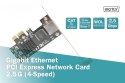 Digitus Karta sieciowa przewodowa PCI Express 1x RJ45 2.5 Gigabit Ethernet 10/100/1000/2500Mbps