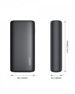 AUKEY PB-Y36 Sprint Go Mini ultraszybki Power Bank | 10000 mAh | 1xUSB-A i 1xUSB-C | Quick Charge 3.0 | Power Delivery | 18W | LED | k