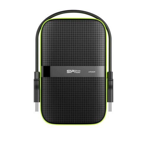 SILICON POWER Dysk zewnętrzny Silicon Power ARMOR A60 5TB USB 3.0 BLACK-GREEN/PANCERNY wstrząso/pyło i wodoodporny IPX4