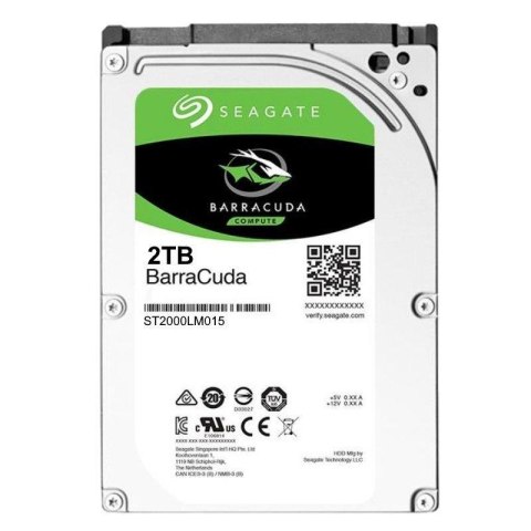 Seagate Dysk SEAGATE BarraCuda® 2TB ST2000LM015 2.5" 5400 128MB SATA 6Gb/s