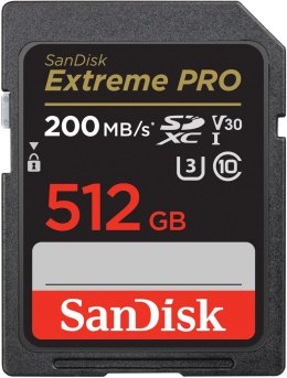 SANDISK KARTA SANDISK EXTREME PRO SDXC 512GB 200/140 MB/s C10 V30 UHS-I U3