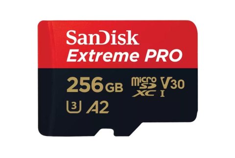 SANDISK KARTA EXTREME PRO microSDXC 256GB 200/140 MB/s A2 C10 V30 UHS-I U3