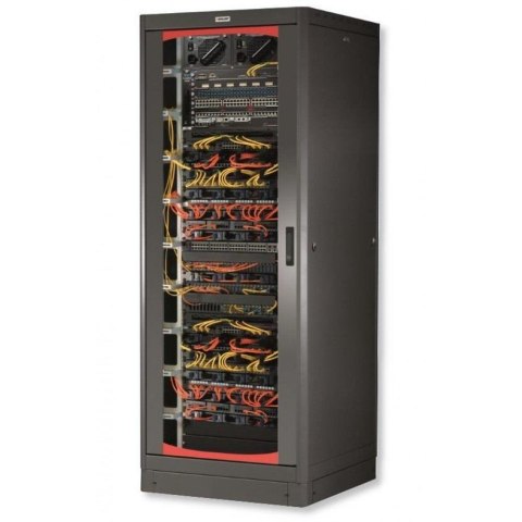 Intellinet Szafa stojąca, zmontowana Intellinet 27U, 600x600, Rack 19", szklane drzwi, czarna