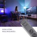 Qoltec Listwa antyprzepięciowa | 8 gniazd | 2xUSB | 1.8m | Szara