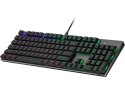 Cooler Master Klawiatura SK652 podświetlenie RGB low profile switch Red