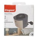 Legrand Przedłużacz 2x2P+Z Indukcja+USB A/C