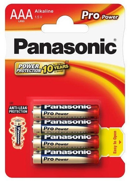 PANASONIC PANASONIC BATERIA ALKALICZNA LR03/AAA PRO POWER - 4 szt blister