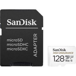 SANDISK KARTA SANDISK HIGH ENDURANCE (rejestratory i monitoring) microSDXC 128GB V30 z adapterem