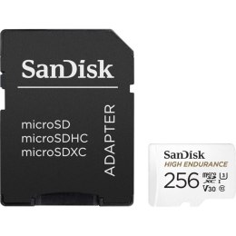 SANDISK KARTA SANDISK HIGH ENDURANCE (rejestratory i monitoring) microSDXC 256GB V30 z adapterem