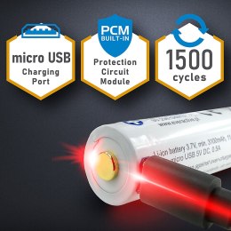 EVERACTIVE AKUMULATOR 18650 3,7V LI-ION 3200MAH MICRO USB Z ZABEZPIECZENIEM FWEV1865032MBOX