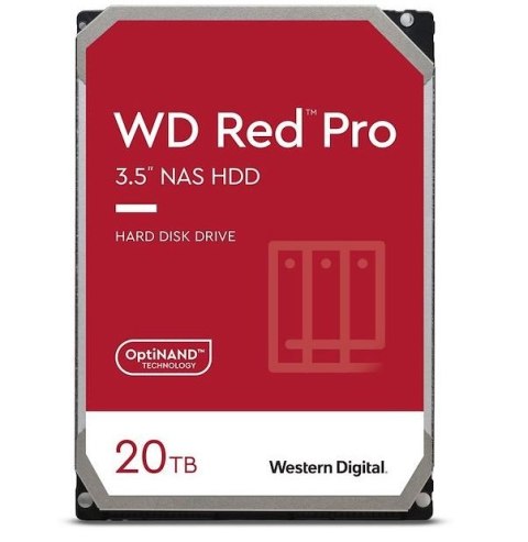 Dysk HDD WD Red Pro WD201KFGX (20 TB ; 3.5"; 512 MB; 7200 obr/min)