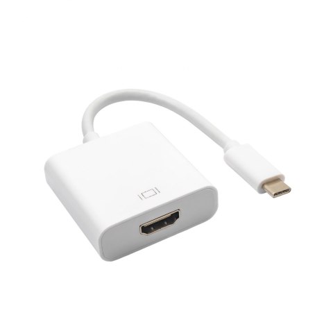 Adapter Akyga AK-AD-53 (USB typu C M - HDMI F; 0,15m; kolor biały)