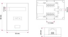 Gniazdo natynkowe A-LAN GN005 (kat. 5e; FTP; kolor biały)