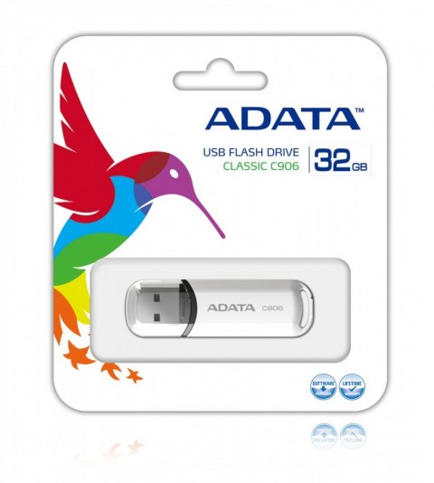 Adata Pendrive DashDrive Classic C906 32GB USB2.0 białe