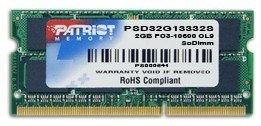 Patriot SODIMM DDR3 4GB 1333MHz CL9