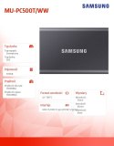 Samsung Dysk SSD Portable T7 500GB USB 3.2 Gen.2 szary