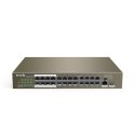 Switch PoE Tenda TEF1126P-24-250W (1x 10/100/1000Mbps, 24x 10/100Mbps)