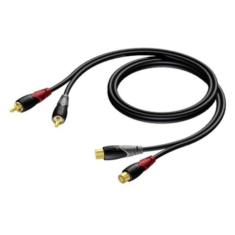 PROCAB Kabel 2x RCA/CINCH Żeński - 2x RCA/CINCH Męski 1,5m