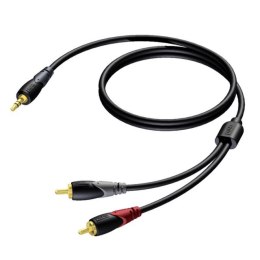 PROCAB Kabel 3,5 mm Jack Męski Stereo - 2x RCA/Cinch Męski 15 m