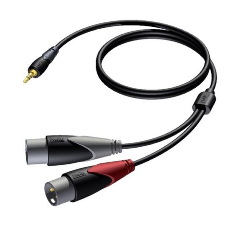 PROCAB Kabel 3,5mm Jack Męski Stereo - 2x XLR Męski 3 M