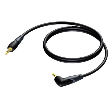 PROCAB Kabel 3,5mm Jack Męski Stereo - 3,5mm Jack kątowy Męski Stereo 1,5m