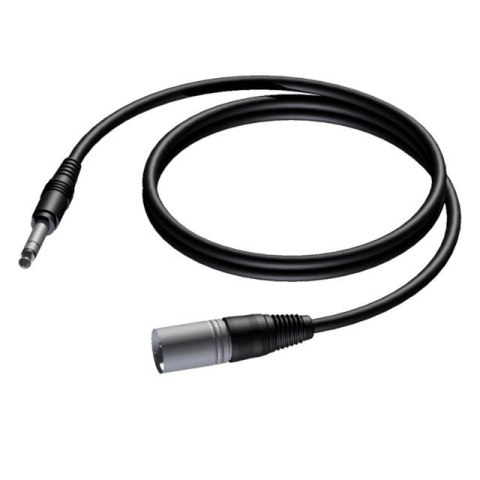 PROCAB Kabel XLR męski - 6.3 mm jack męski stereo 1.5m