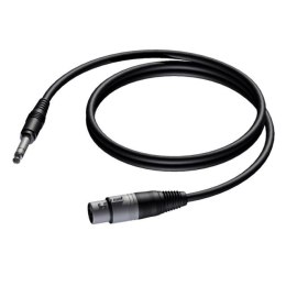 PROCAB Kabel XLR żeński - 6.3 mm złącze męskie stereo 1.5m