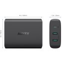 Ładowarka AUKEY POWER DELIVERY 3.0 PA-Y12 (USB, USB typ C; kolor czarny)