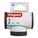 Legrand Rozgałęziacz obrotowy 2xP+Z +USB AC-B/C