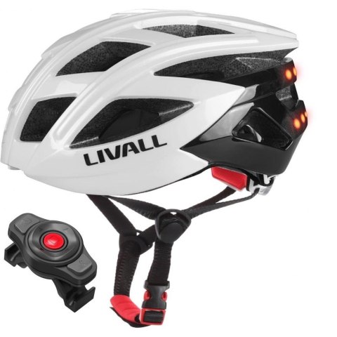 Livall Kask rowerowy szosowy Livall BH60SE Neo BT/LED/SOS 55-61cm biały