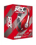 MTX Słuchawki iX1 RED - Hi-Fi z redukcją szumów i bogatym basem, pilot do Apple Czerwone