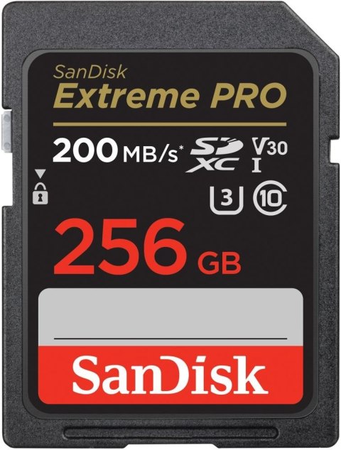 SanDisk Karta pamięci Extreme Pro SDXC 256GB 200/140 MB/s V30 UHS-I