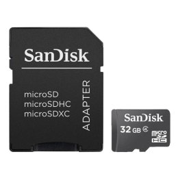 SanDisk Karta pamięci MicroSDHC SanDisk 32GB Class 4 + adapter