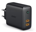 AUKEY Ładowarka sieciowa PA-D2 2xUSB C PD Power Delivery 3.0 36W 6A Dynamic Detect