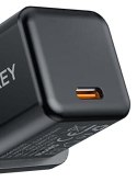 AUKEY Mini ładowarka sieciowa PA-F5 OEM Black 1xUSB-C 20W PD Power Delivery